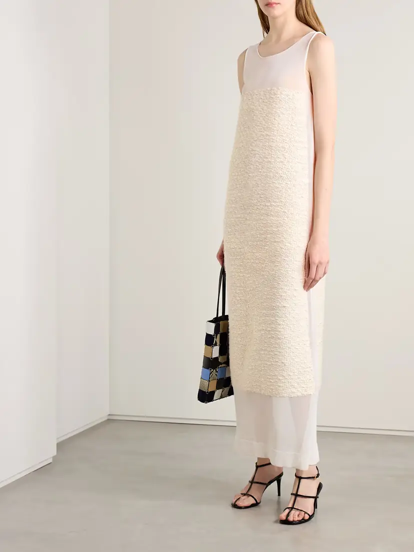 Khaite Miriele Tweed-paneled Knitted Maxi Dress | Thumbnail 2