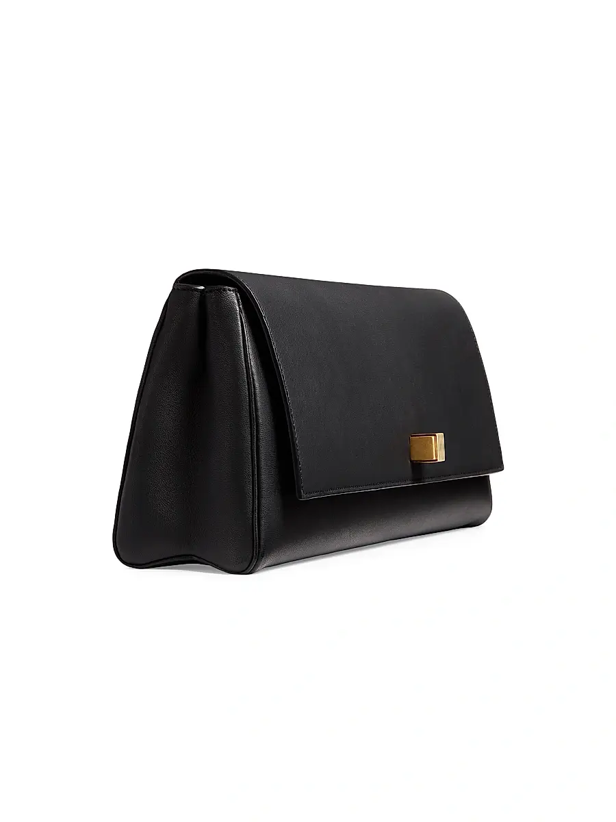 Khaite Women's Audrey Leather Clutch - Black | Thumbnail 4 Khaite Women's Audrey Leather Clutch - Black | Thumbnail 4