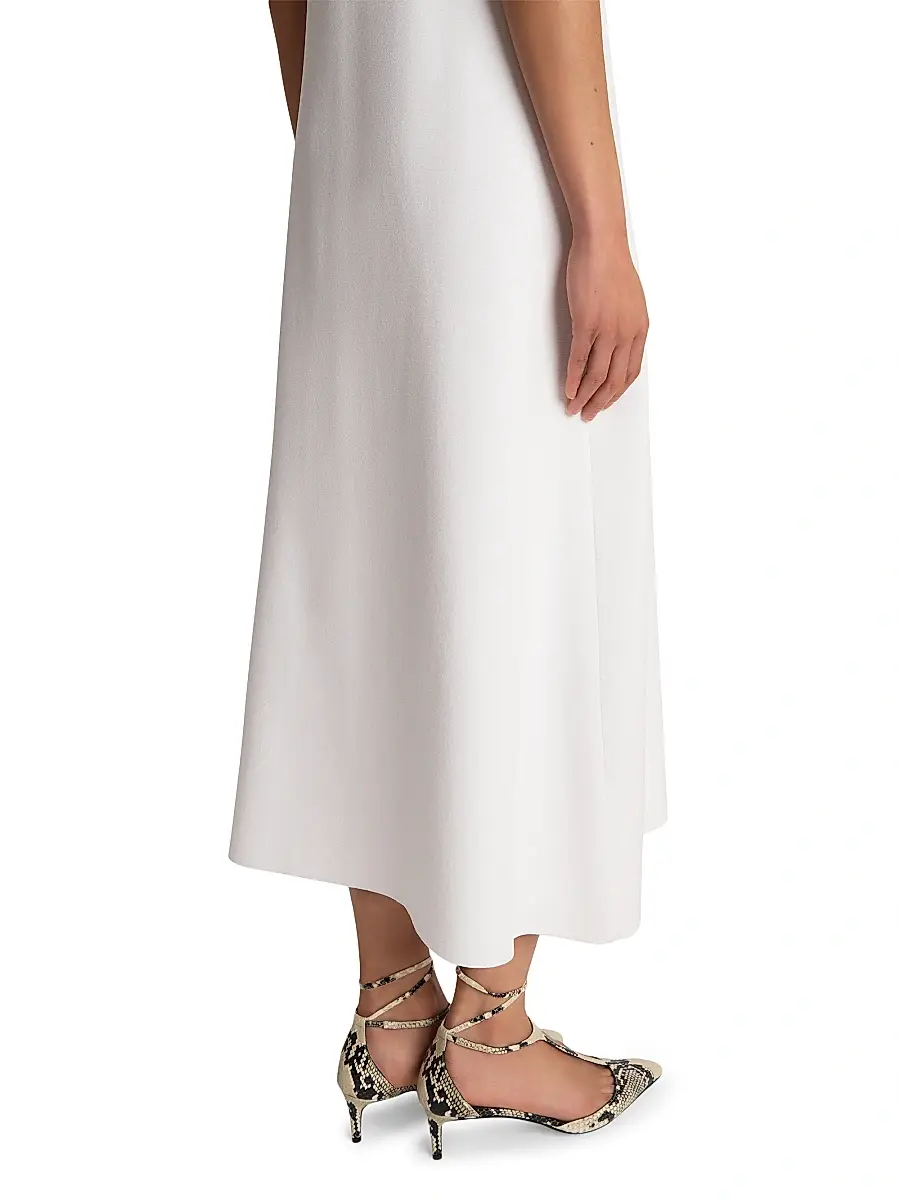 Khaite Women's Keran V-Neck Midi-Dress - Glaze | Thumbnail 6 Khaite Women's Keran V-Neck Midi-Dress - Glaze | Thumbnail 6