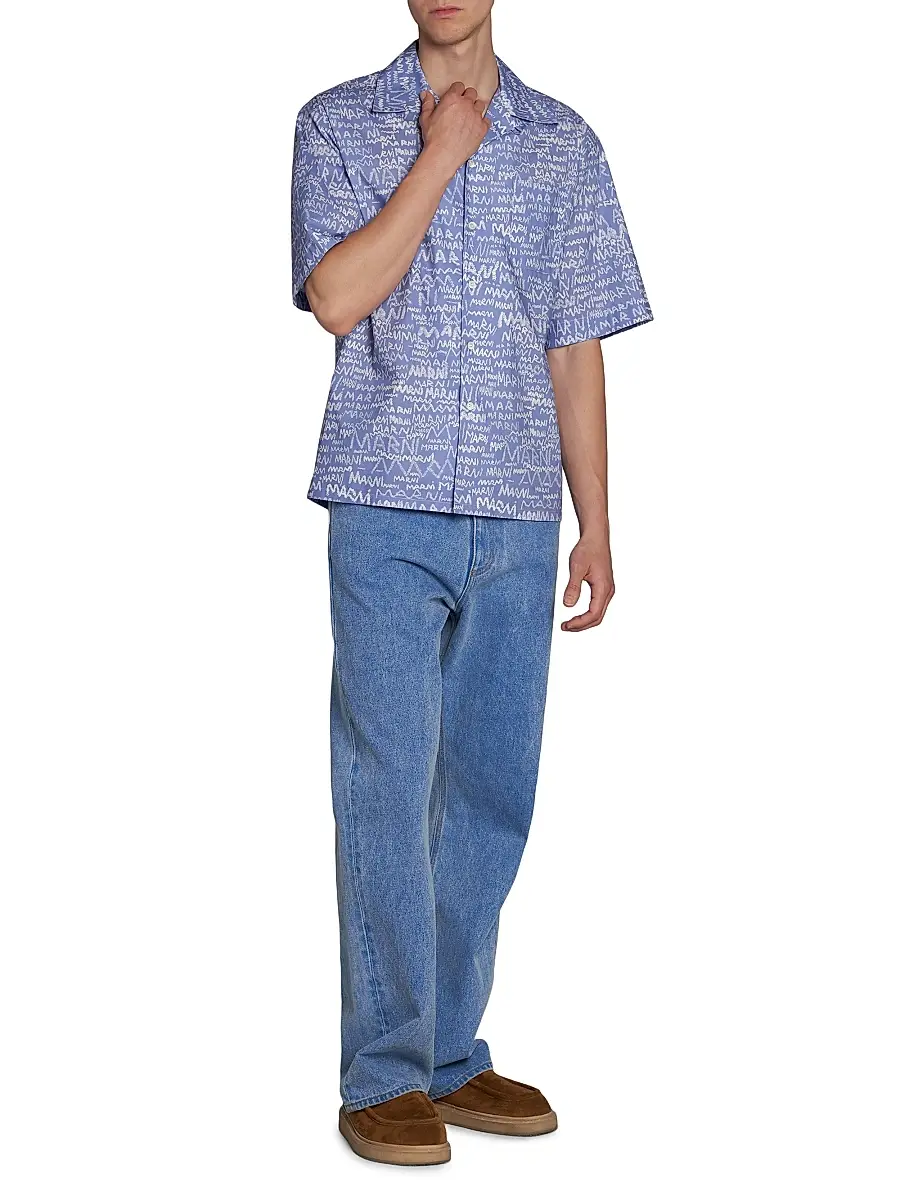 Marni Men's Denim Wide-Leg Trousers | Thumbnail 2 Marni Men's Denim Wide-Leg Trousers | Thumbnail 2