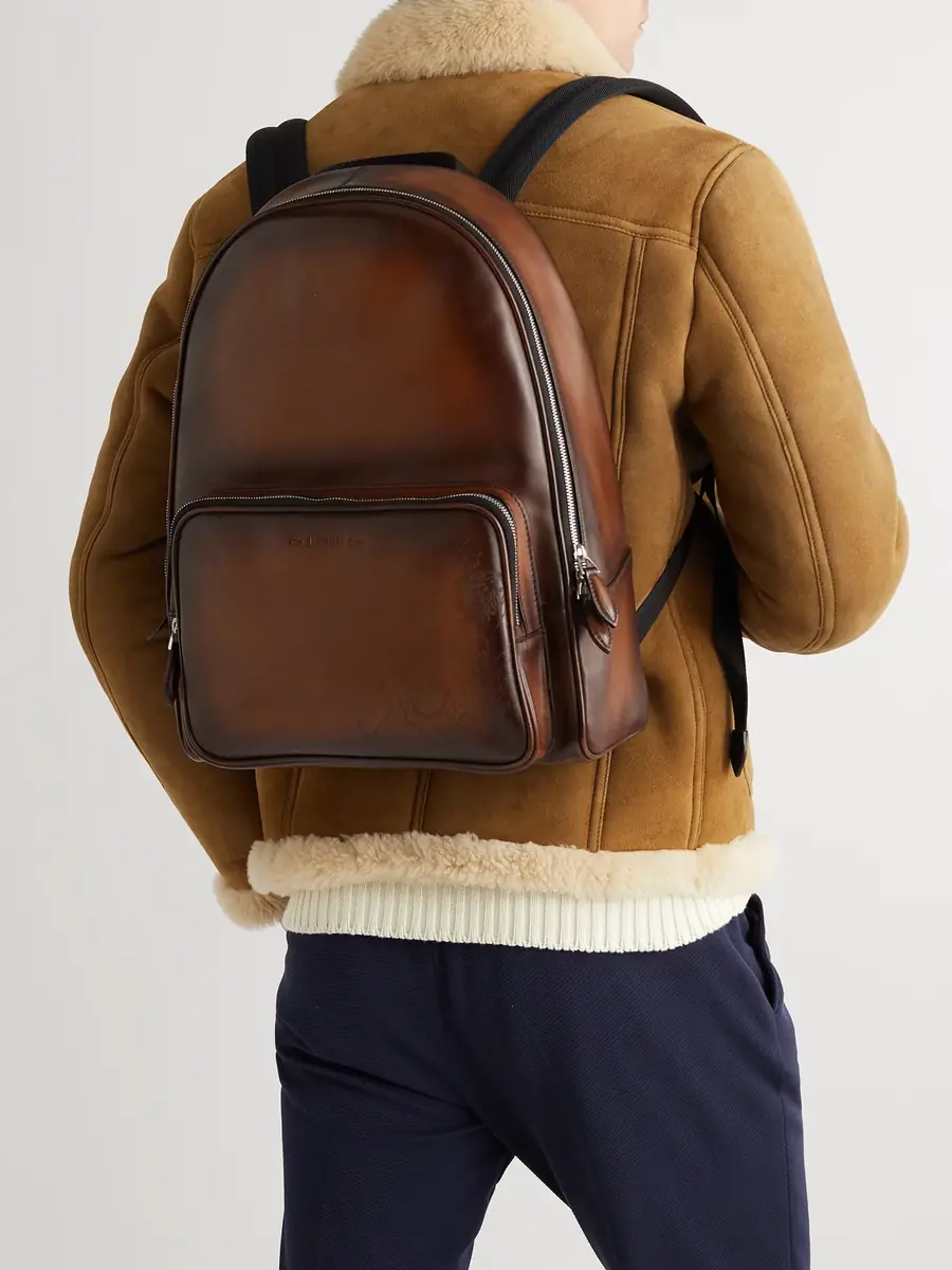 Berluti Time Off Scritto Venezia Leather Backpack - Men | Thumbnail 2