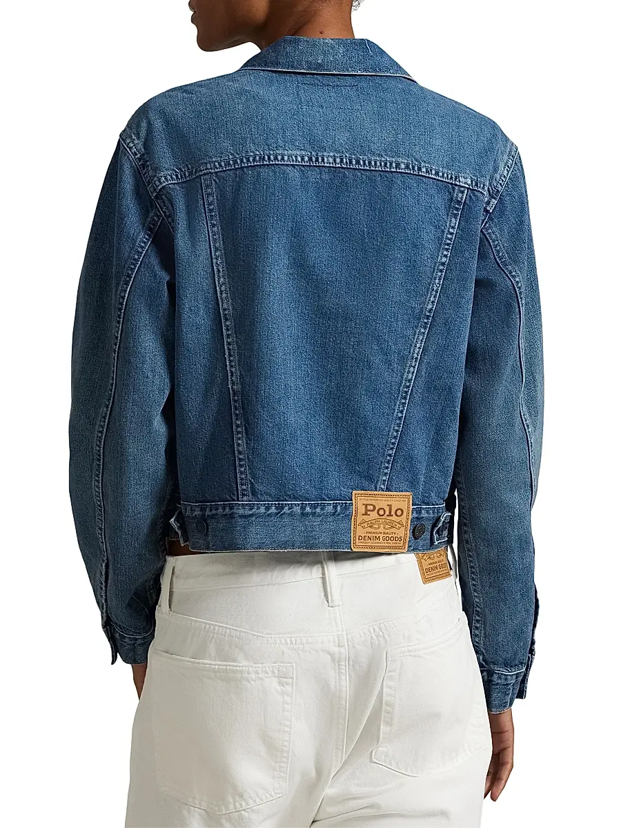 Polo Ralph Lauren Women's Relaxed Fit Denim Jacket | Thumbnail 4