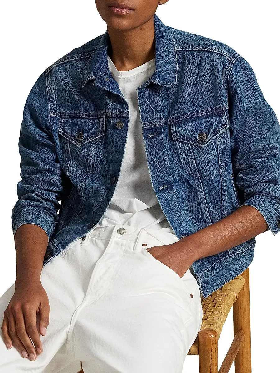 Polo Ralph Lauren Women's Relaxed Fit Denim Jacket | Thumbnail 5