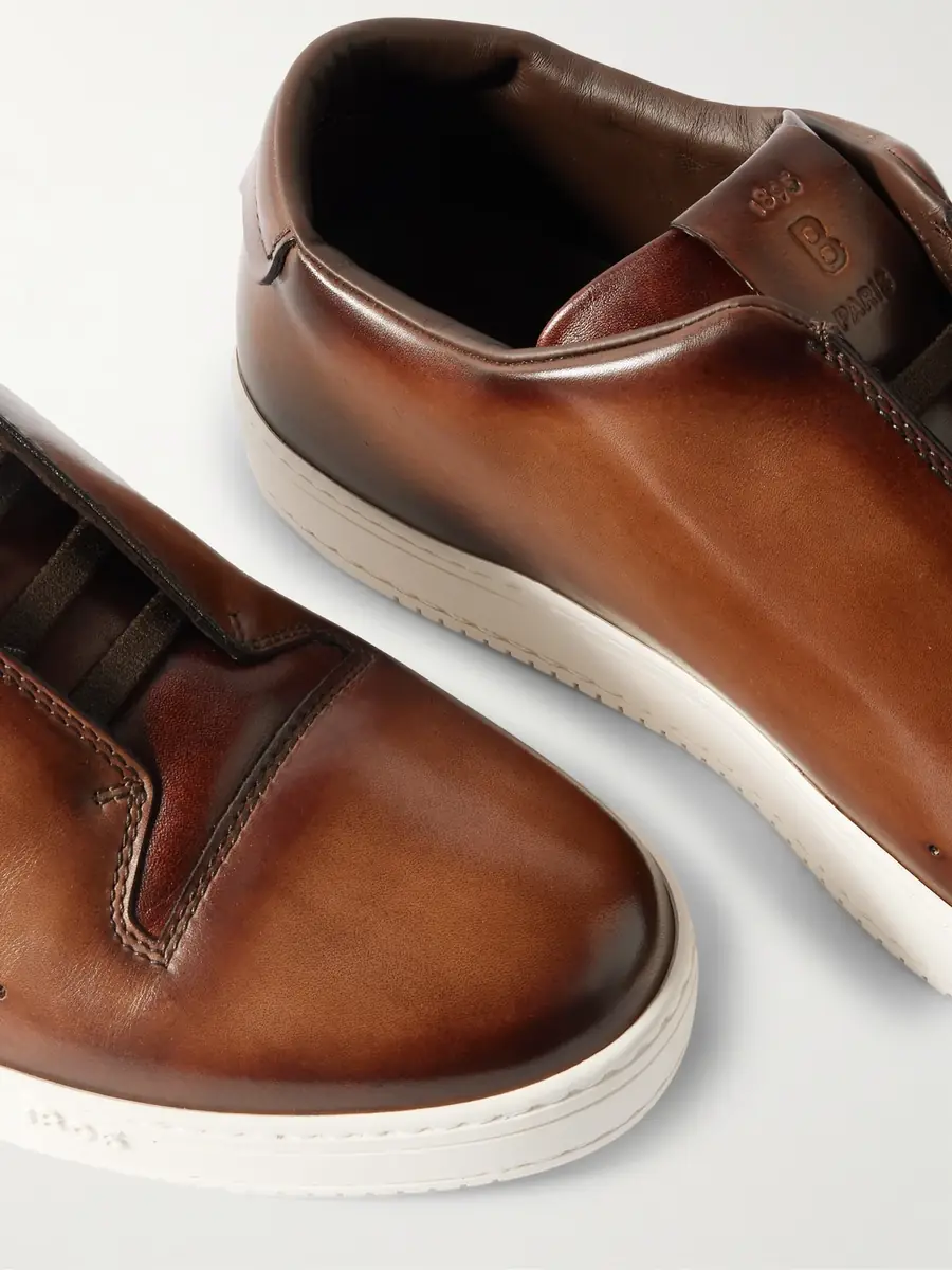 Berluti Playtime Scritto Venezia Leather Sneakers - Men | Thumbnail 5 Berluti Playtime Scritto Venezia Leather Sneakers - Men | Thumbnail 5