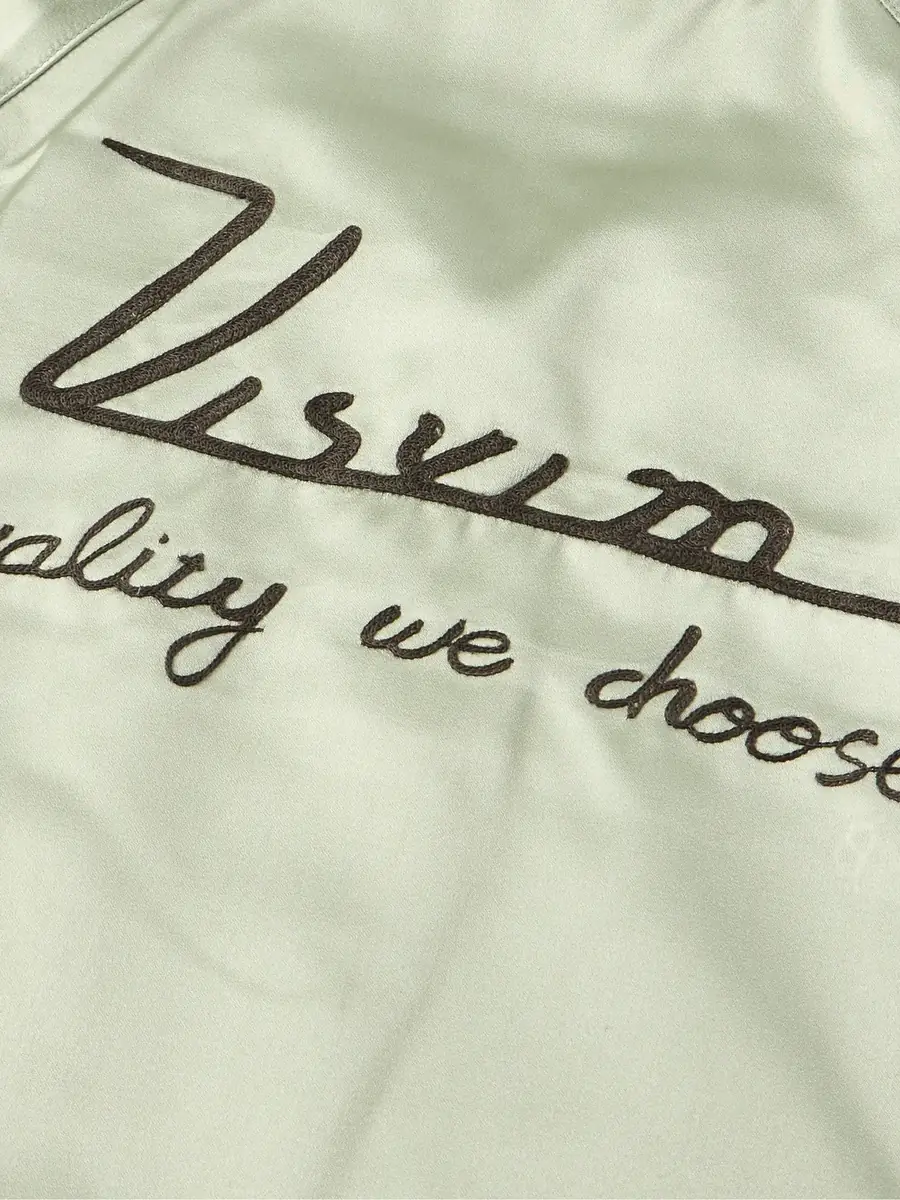 Visvim Reversible Embroidered Silk-Satin and Cotton Bomber Jacket - Men | Thumbnail 4