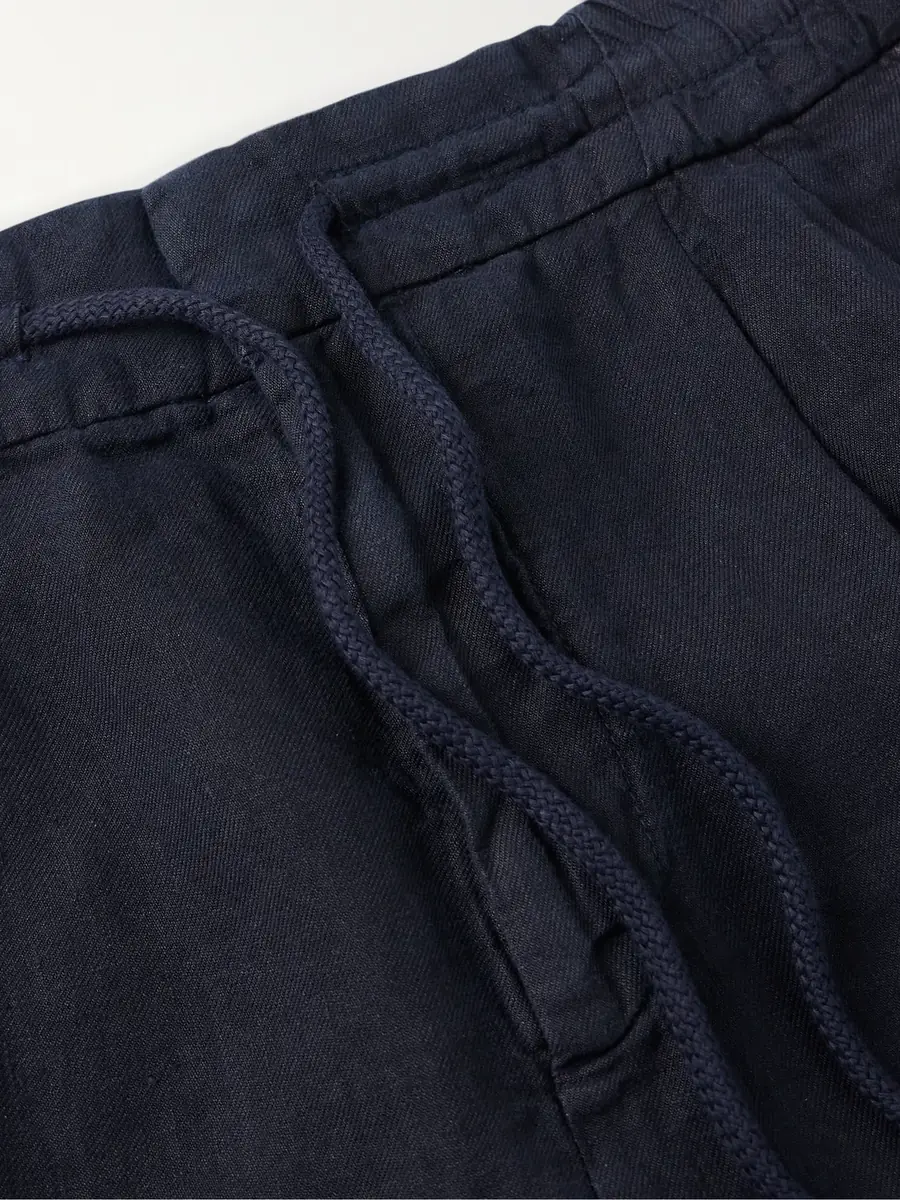 Brunello Cucinelli Straight-Leg Pleated Linen Bermuda Shorts - Men | Thumbnail 5