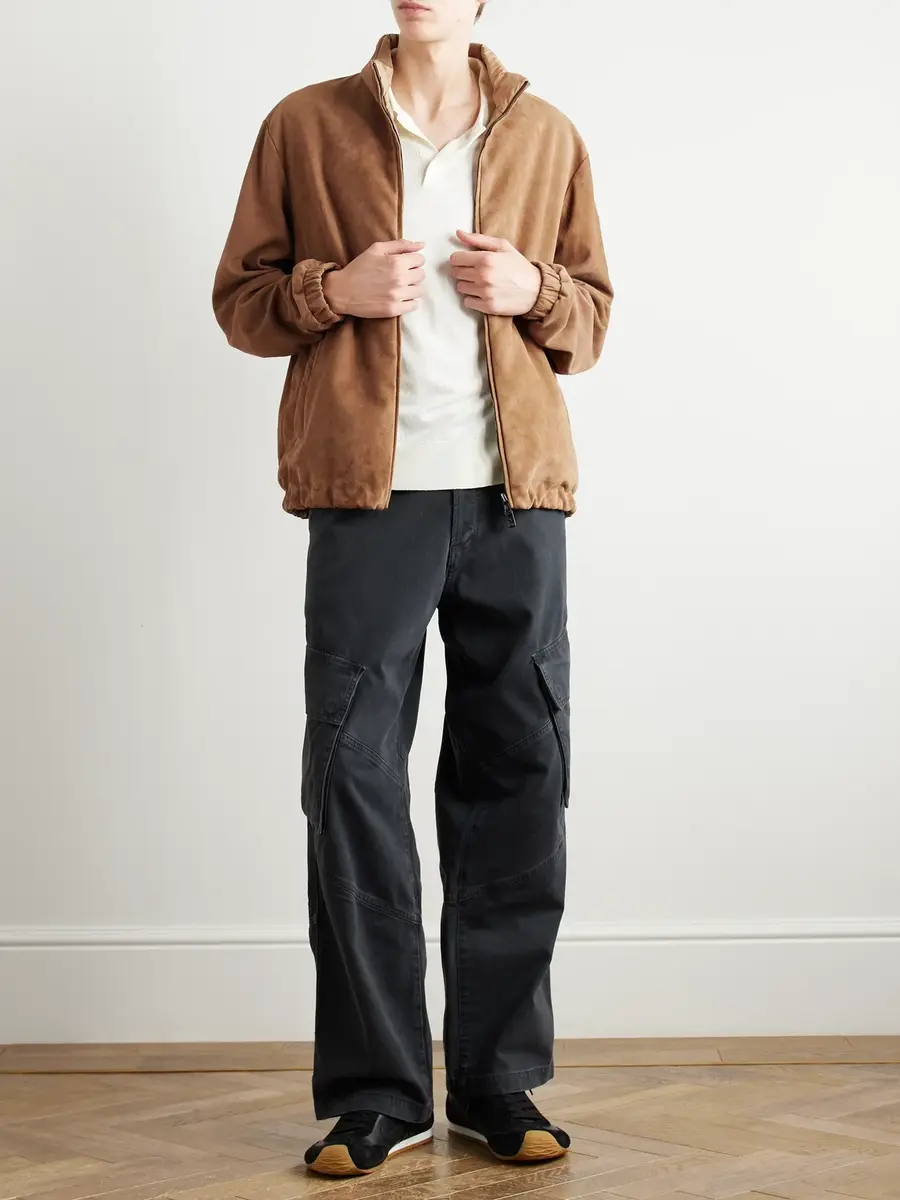 Moncler Turbat Logo-Appliquéd Reversible Suede and AirSoft Shell Jacket - Men | Thumbnail 2 Moncler Turbat Logo-Appliquéd Reversible Suede and AirSoft Shell Jacket - Men | Thumbnail 2