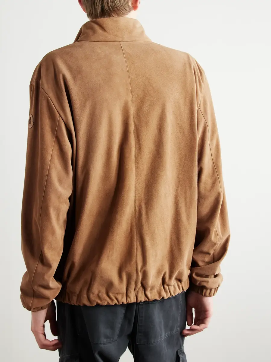 Moncler Turbat Logo-Appliquéd Reversible Suede and AirSoft Shell Jacket - Men | Thumbnail 4 Moncler Turbat Logo-Appliquéd Reversible Suede and AirSoft Shell Jacket - Men | Thumbnail 4