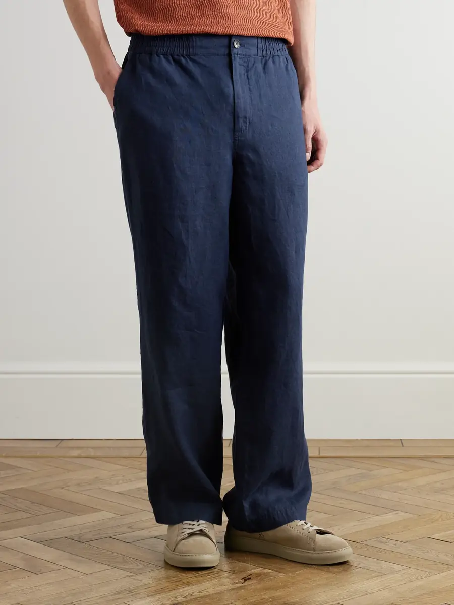 MR P. Arthur Wide-Leg Linen Drawstring Trousers - Men | Thumbnail 3 MR P. Arthur Wide-Leg Linen Drawstring Trousers - Men | Thumbnail 3