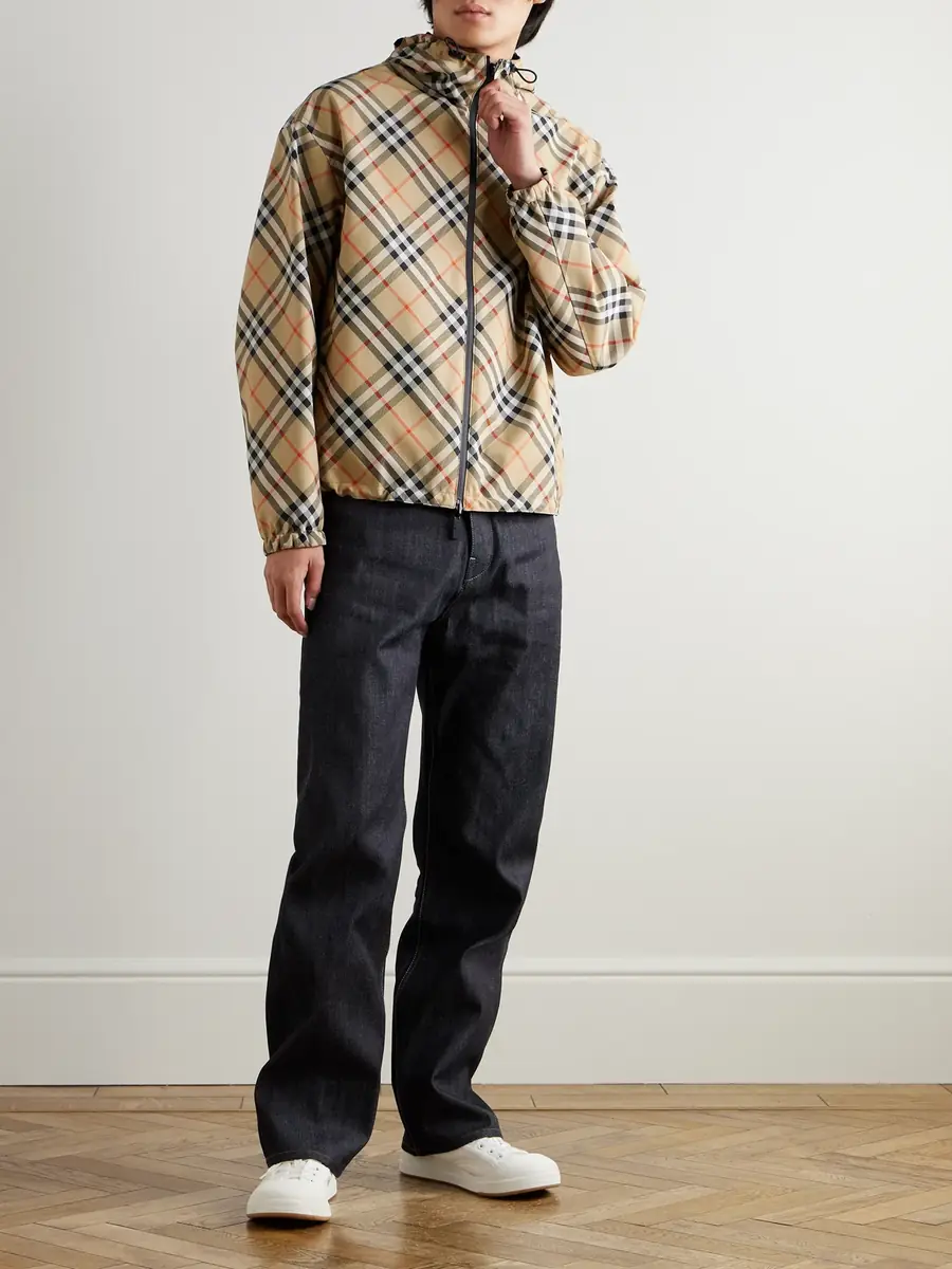 Burberry Reversible Checked Twill and Shell Hooded Jacket - Men | Thumbnail 2 Burberry Reversible Checked Twill and Shell Hooded Jacket - Men | Thumbnail 2