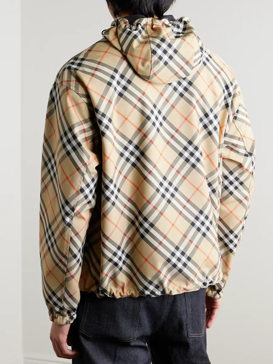 Burberry Reversible Checked Twill and Shell Hooded Jacket - Men | Thumbnail 4 Burberry Reversible Checked Twill and Shell Hooded Jacket - Men | Thumbnail 4
