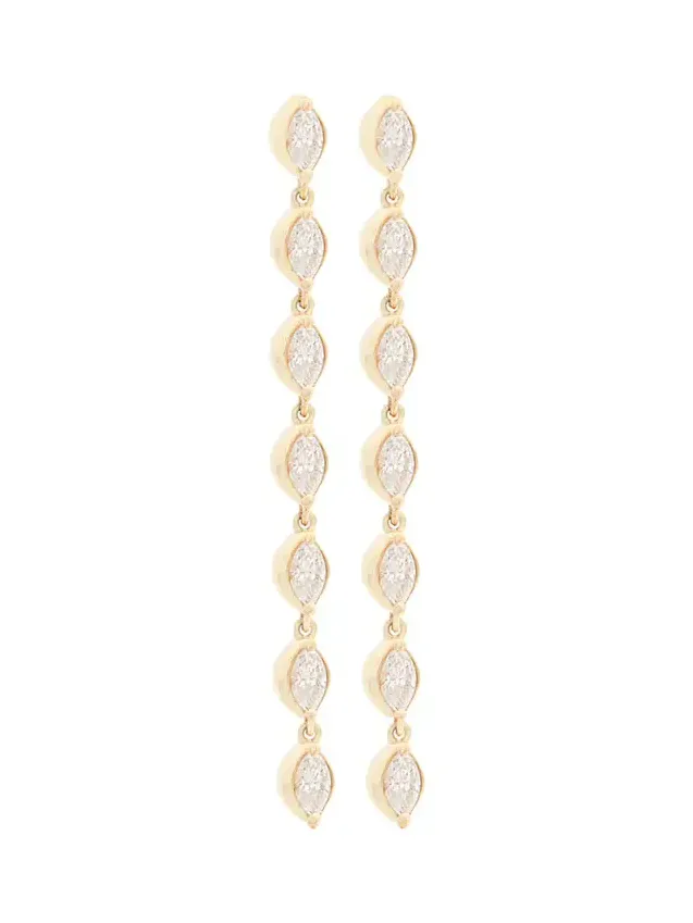 1.01ct Diamond 14K Gold Dangle Drop Earrings 1.01ct Diamond 14K Gold Dangle Drop Earrings