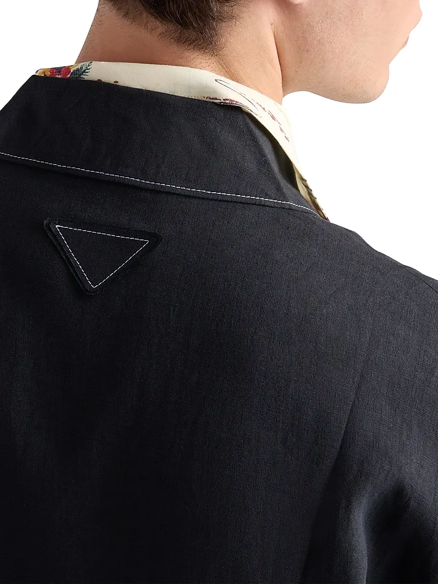Prada Men's Cotton Blouson Jacket - Black | Thumbnail 5 Prada Men's Cotton Blouson Jacket - Black | Thumbnail 5