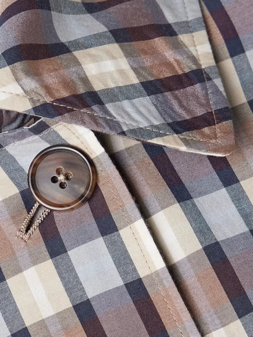 The Row Tavishina Checked Silk And Cotton-blend Poplin Coat | Thumbnail 5 The Row Tavishina Checked Silk And Cotton-blend Poplin Coat | Thumbnail 5