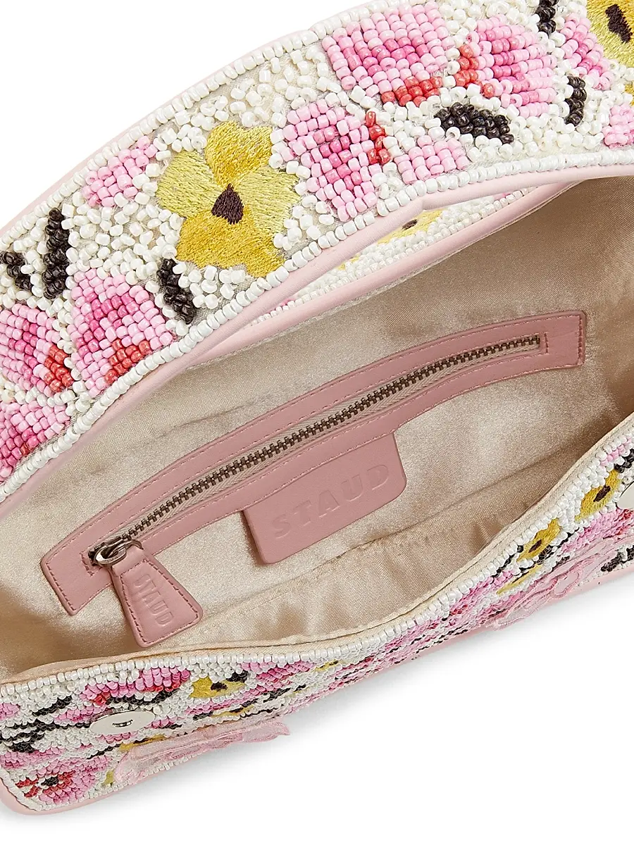 Staud Women's Tommy Floral Beaded Shoulder Bag | Thumbnail 4