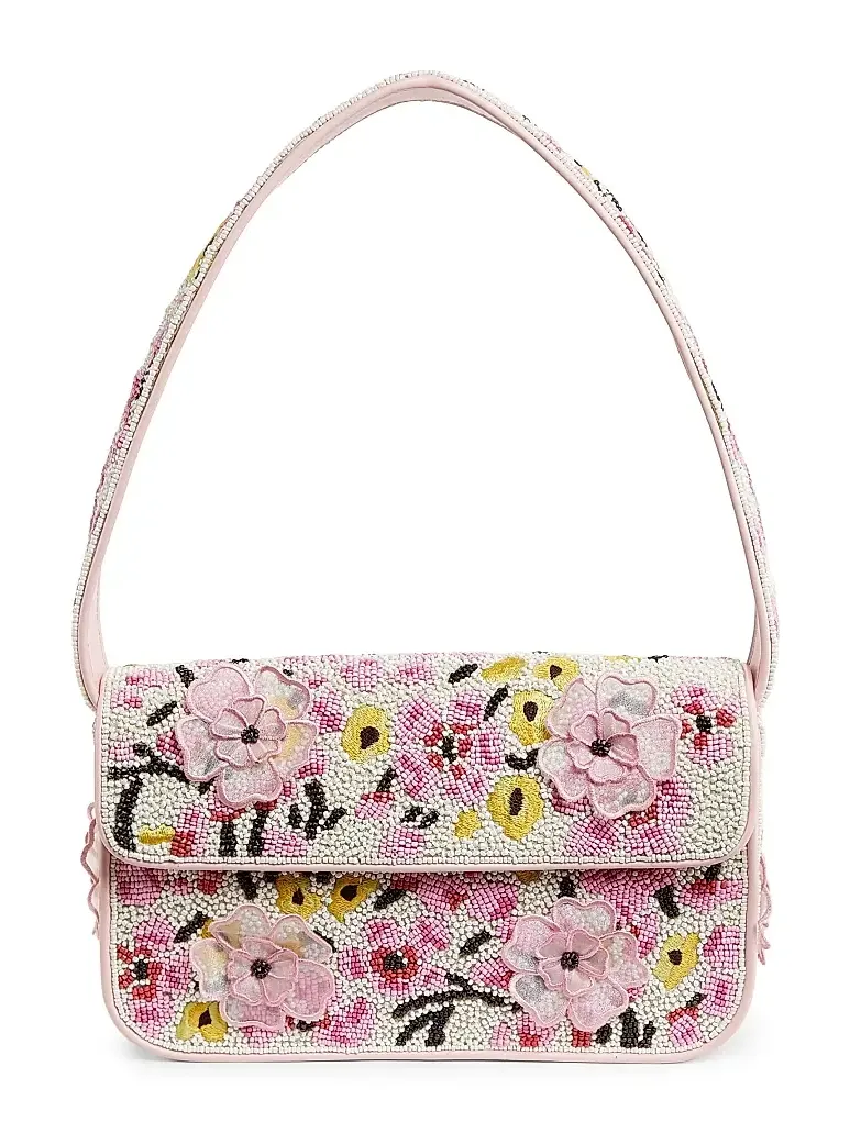 Staud Women's Tommy Floral Beaded Shoulder Bag