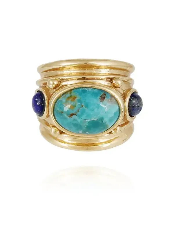 Amazonite Malachite Simone Ring Amazonite Malachite Simone Ring