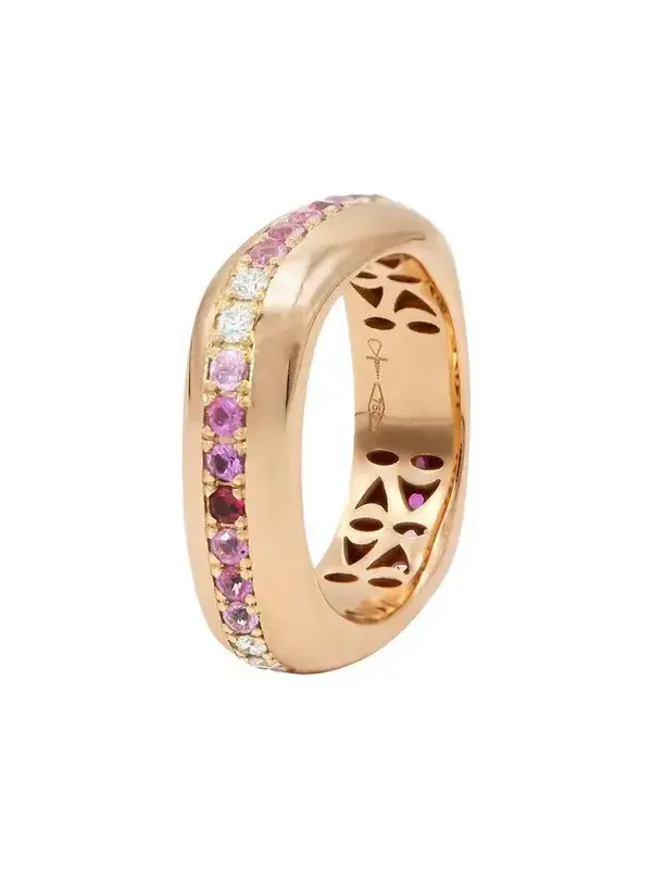 Diamond Pink Sapphire Ghost Belt Ring Diamond Pink Sapphire Ghost Belt Ring
