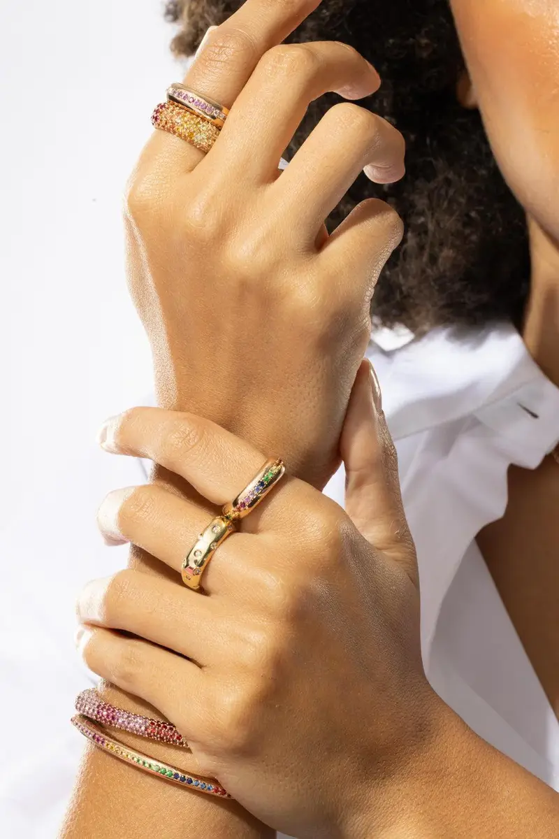 FULLORD Rainbow Sapphire Ghost Belt Ring | Thumbnail 2