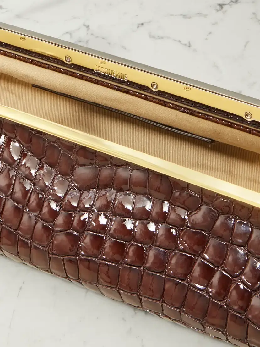 Jacquemus Le Salon Croc-effect Leather Clutch | Thumbnail 5 Jacquemus Le Salon Croc-effect Leather Clutch | Thumbnail 5