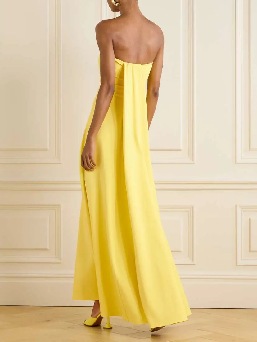 Jacquemus Croisière Strapless Crepe-jersey Maxi Dress | Thumbnail 3 Jacquemus Croisière Strapless Crepe-jersey Maxi Dress | Thumbnail 3