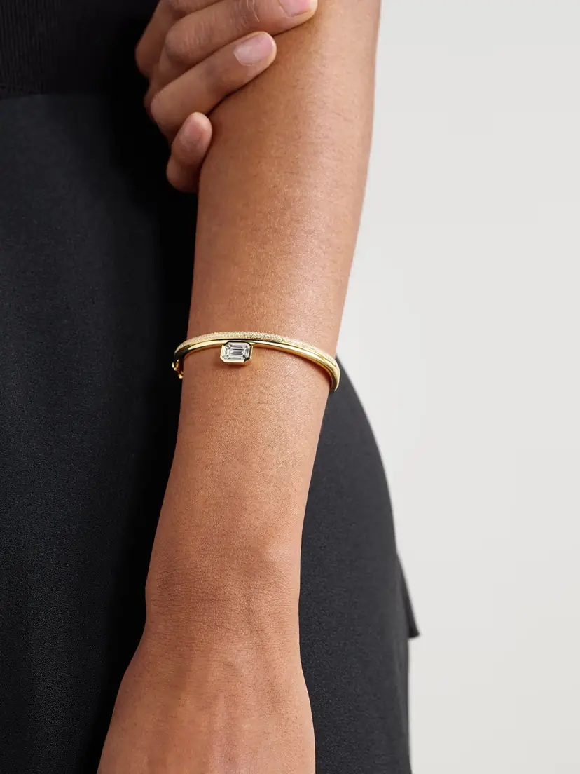 SHAY Floating Bezel 18-karat Gold Diamond Bangle | Thumbnail 2 SHAY Floating Bezel 18-karat Gold Diamond Bangle | Thumbnail 2