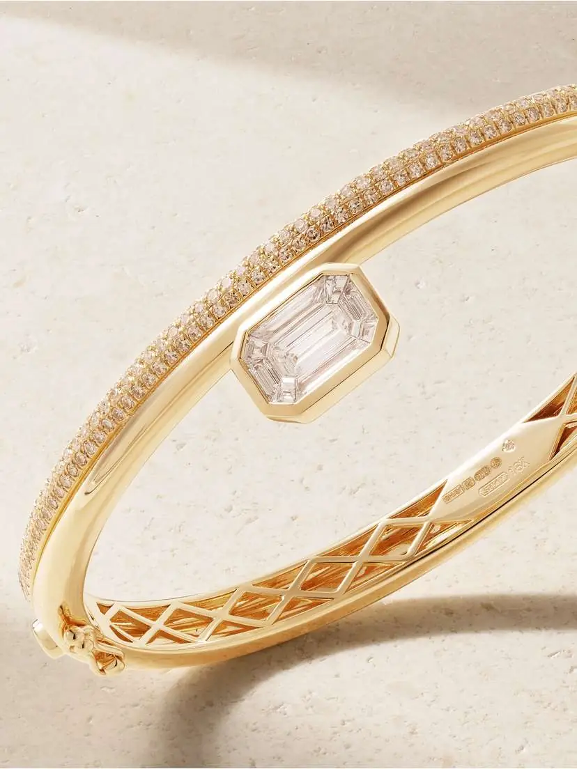SHAY Floating Bezel 18-karat Gold Diamond Bangle | Thumbnail 3 SHAY Floating Bezel 18-karat Gold Diamond Bangle | Thumbnail 3