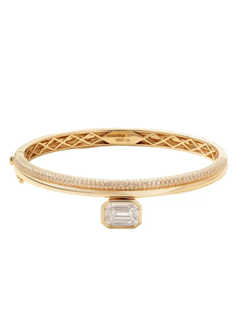 SHAY Floating Bezel 18-karat Gold Diamond Bangle | Thumbnail 1 SHAY Floating Bezel 18-karat Gold Diamond Bangle | Thumbnail 1