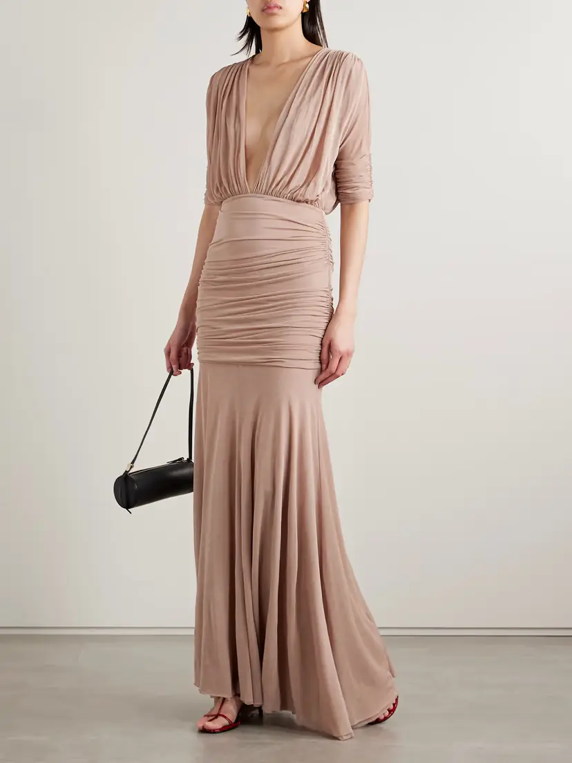 Tove Devi Ruched Jersey Maxi Dress | Thumbnail 2