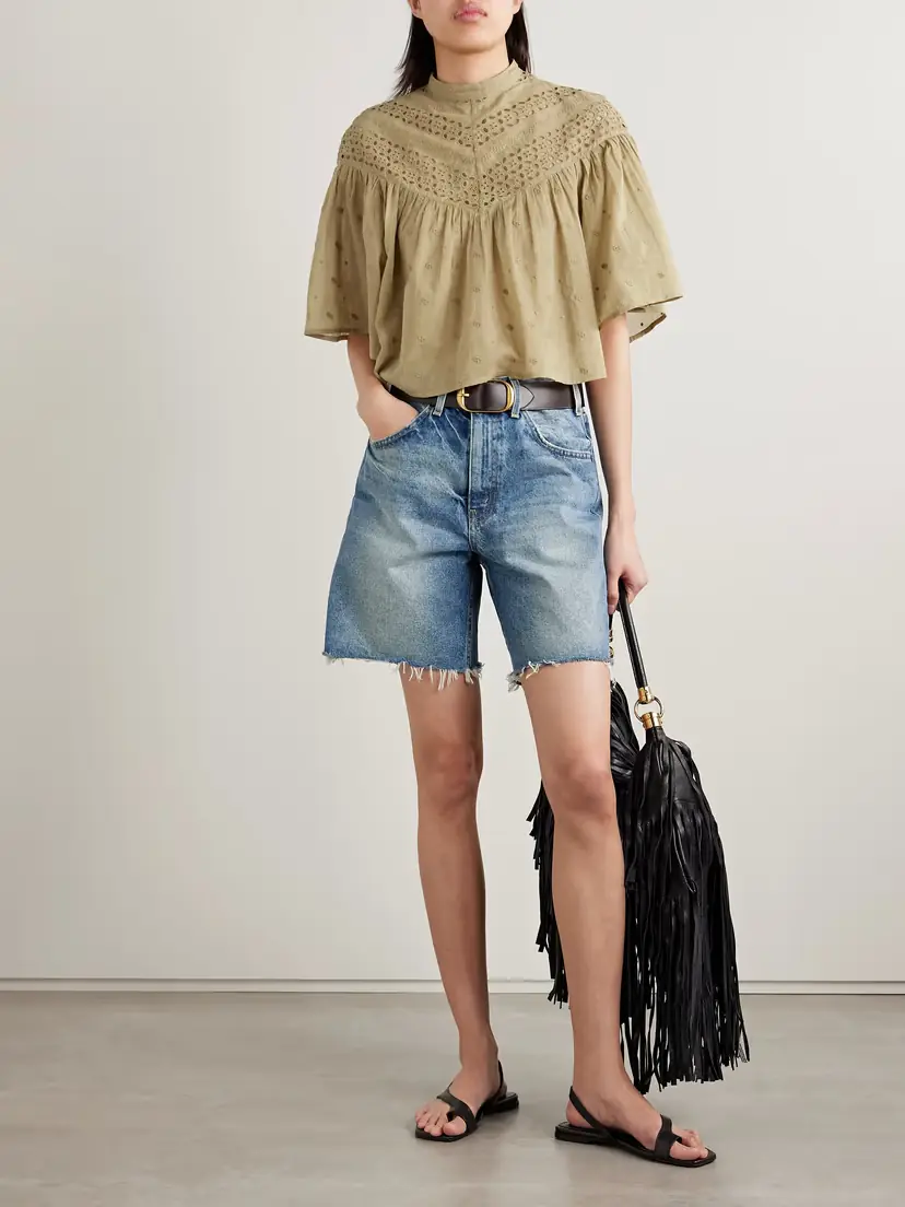 Nili Lotan Mikki Embroidered Broderie Anglaise Cotton-voile Blouse | Thumbnail 2