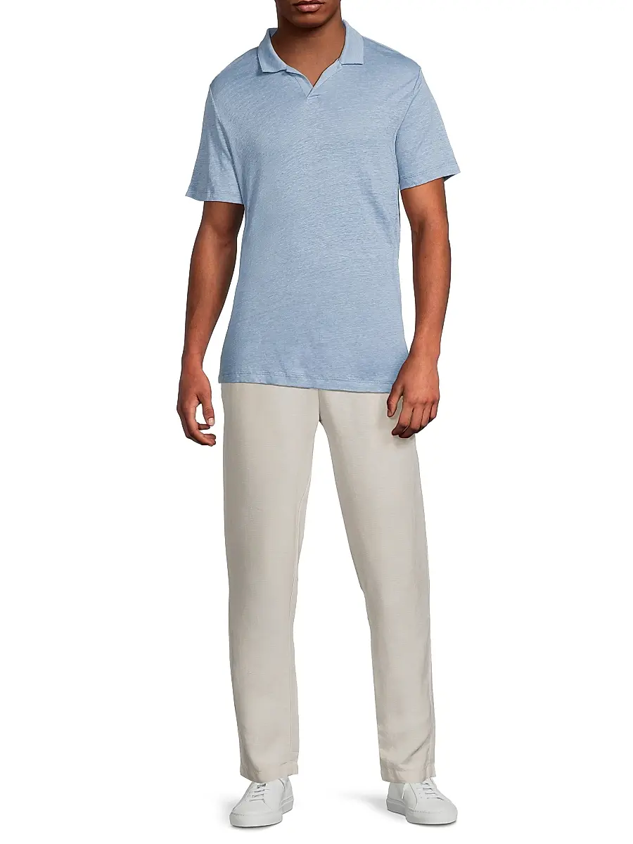 Onia Men's Shaun Linen Polo Shirt | Thumbnail 2
