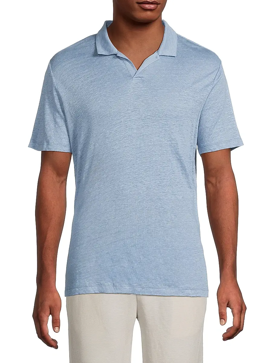Onia Men's Shaun Linen Polo Shirt | Thumbnail 3