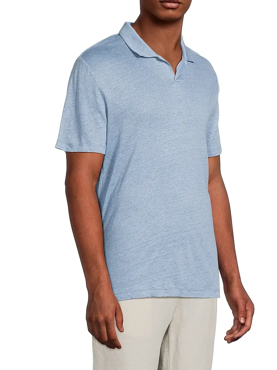 Onia Men's Shaun Linen Polo Shirt | Thumbnail 4
