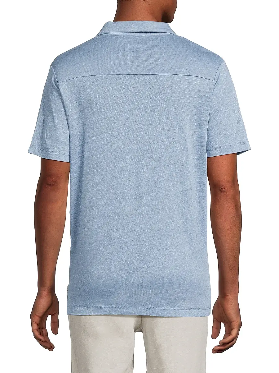 Onia Men's Shaun Linen Polo Shirt | Thumbnail 5