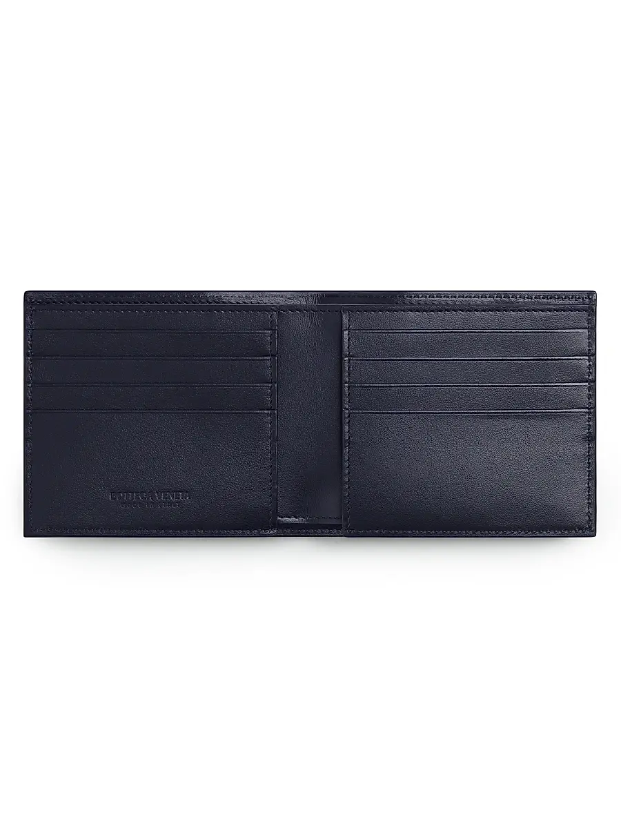 Bottega Veneta Men's Intrecciato Leather Bi-Fold Wallet - Nocturnal Silver | Thumbnail 2