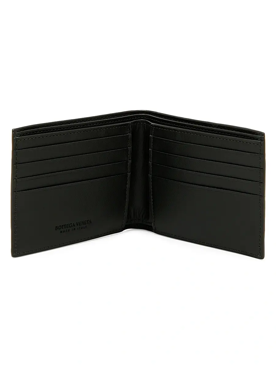 Bottega Veneta Men's Intrecciato Leather Bi-Fold Wallet - Nocturnal Silver | Thumbnail 5