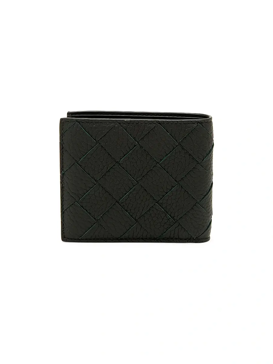 Bottega Veneta Men's Intrecciato Leather Bi-Fold Wallet - Nocturnal Silver | Thumbnail 6