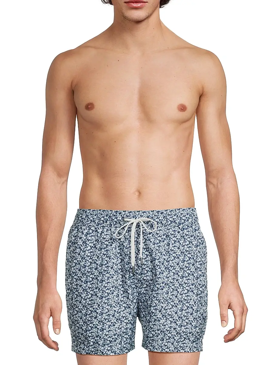 Onia Men's Charles 4''Swim Trunks - Blue Multi | Thumbnail 3 Onia Men's Charles 4''Swim Trunks - Blue Multi | Thumbnail 3