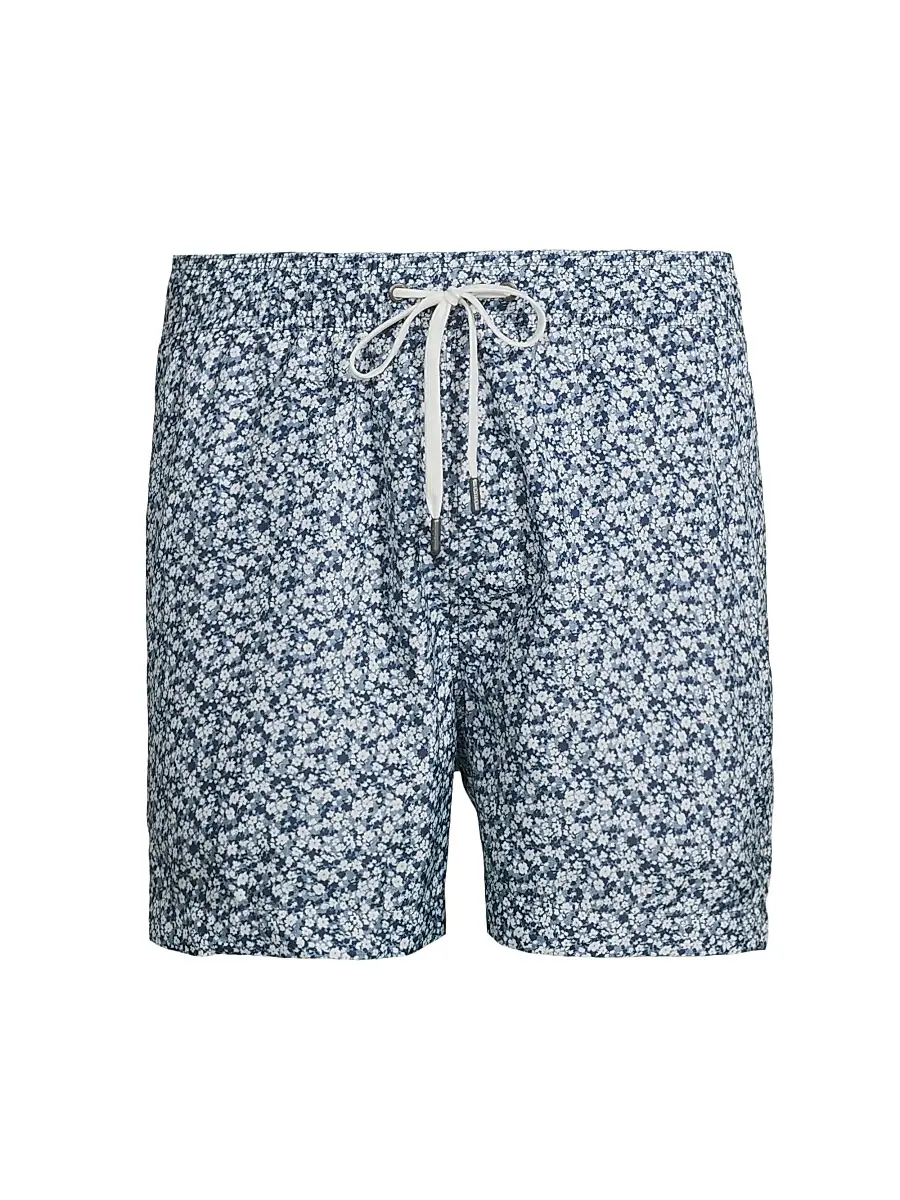 Onia Men's Charles 4''Swim Trunks - Blue Multi | Image 1 Onia Men's Charles 4''Swim Trunks - Blue Multi | Image 1