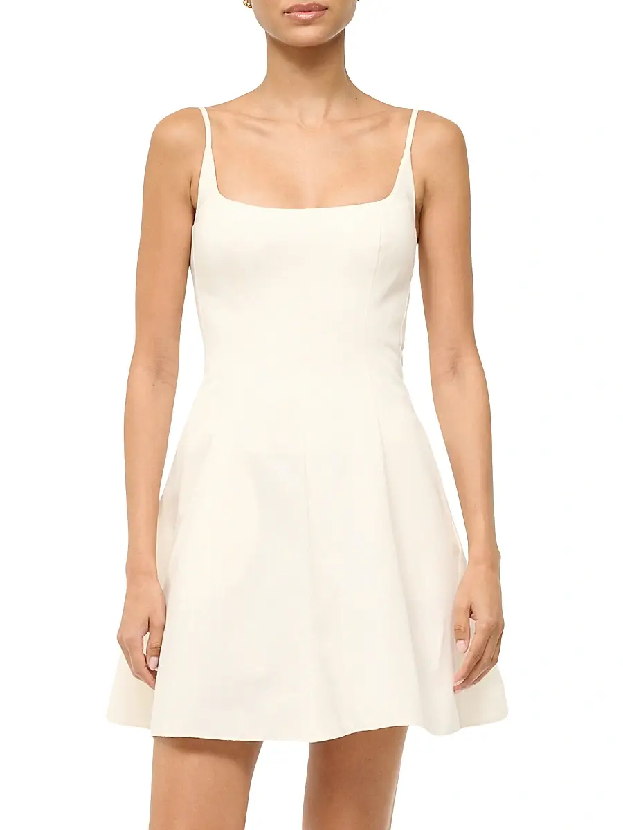 Staud Women's Joy Cotton-Blend Flared A-Line Minidress | Thumbnail 2 Staud Women's Joy Cotton-Blend Flared A-Line Minidress | Thumbnail 2