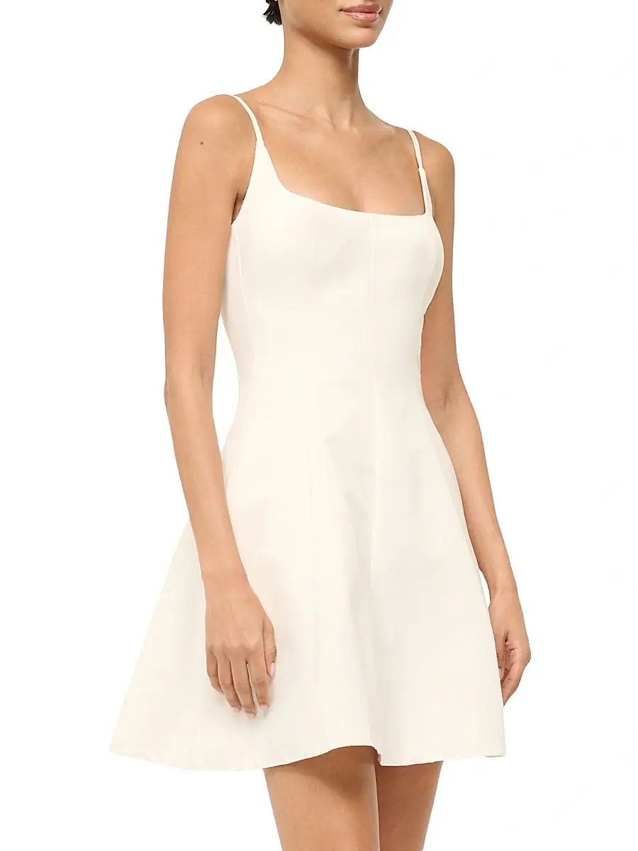 Staud Women's Joy Cotton-Blend Flared A-Line Minidress | Thumbnail 3 Staud Women's Joy Cotton-Blend Flared A-Line Minidress | Thumbnail 3