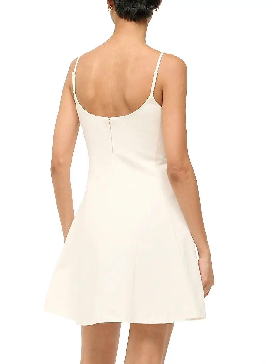 Staud Women's Joy Cotton-Blend Flared A-Line Minidress | Thumbnail 4 Staud Women's Joy Cotton-Blend Flared A-Line Minidress | Thumbnail 4