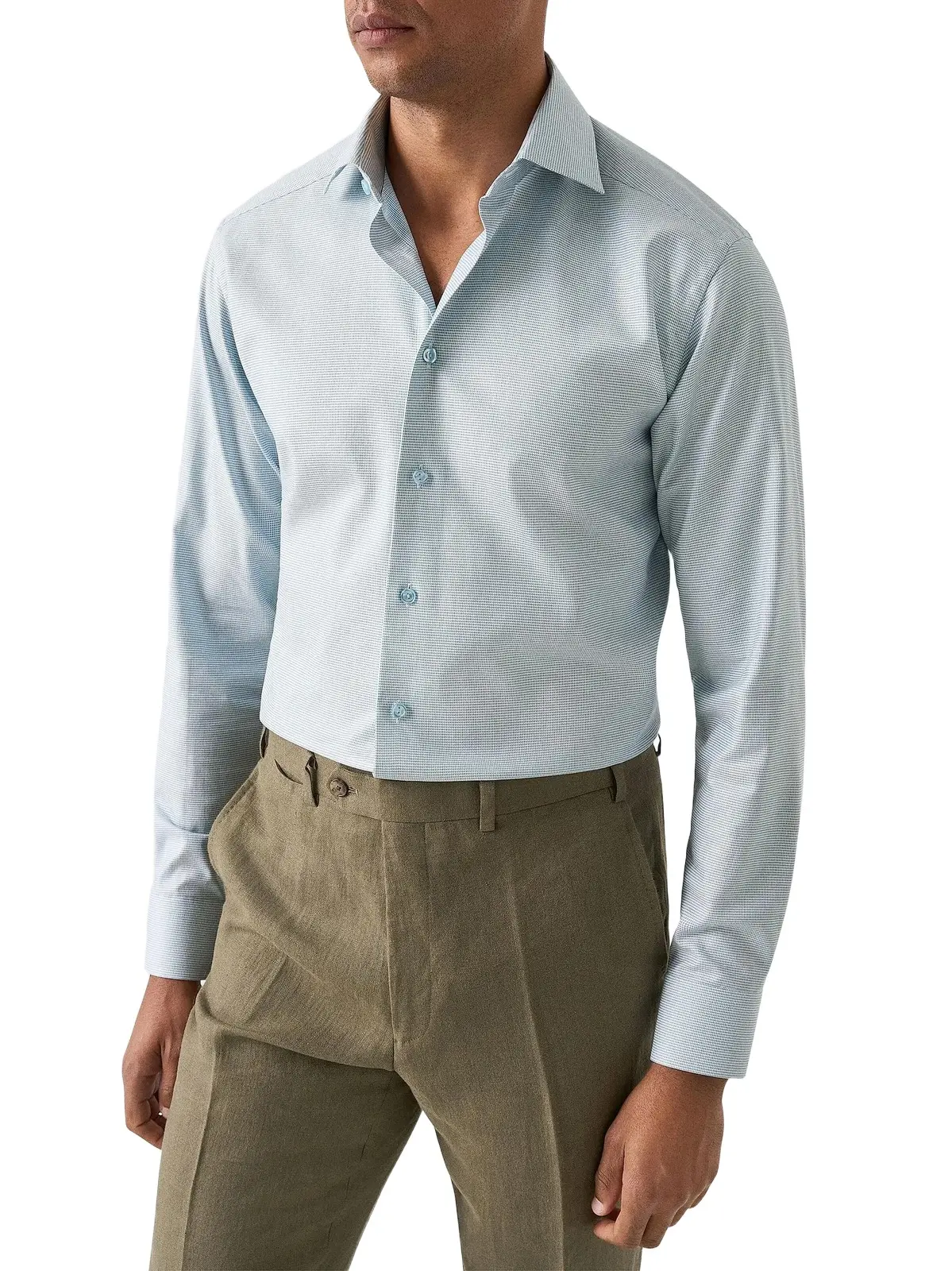 Men's Contemporary-Fit Semi-Solid Cotton Shirt Men's Contemporary-Fit Semi-Solid Cotton Shirt