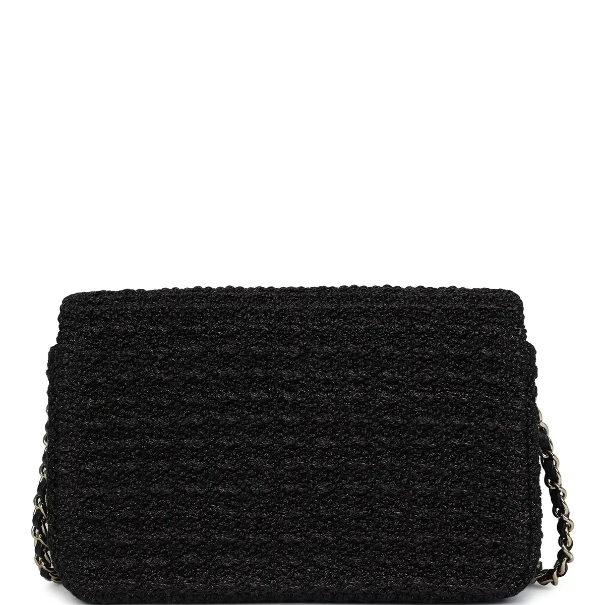 Chanel Chanel Mini Summer Nights Flap Bag Black Woven Patent Leather Light Gold Hardware | Thumbnail 5 Chanel Chanel Mini Summer Nights Flap Bag Black Woven Patent Leather Light Gold Hardware | Thumbnail 5