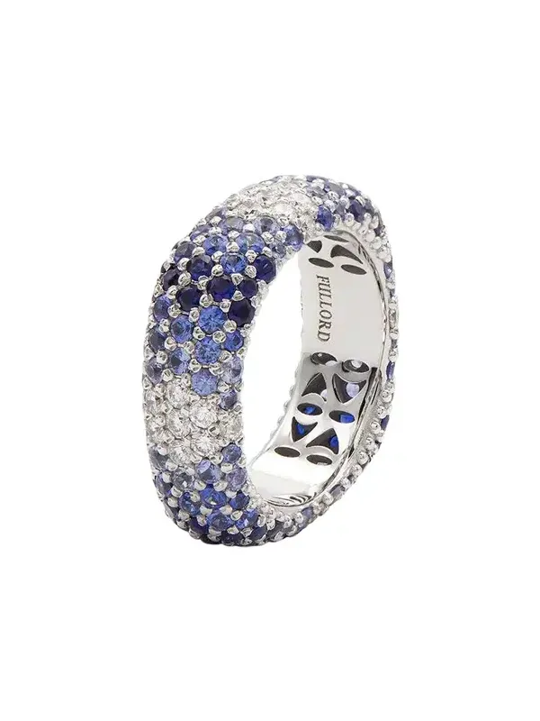 Diamond Blue Sapphire Ghost Belt Ring