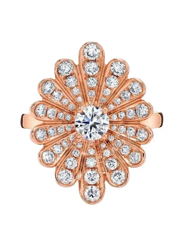 Diamond Water Lily Ring