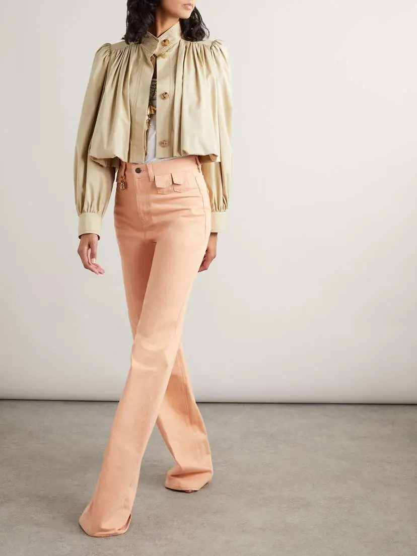 Chloé Gathered Cotton-twill Jacket | Thumbnail 2