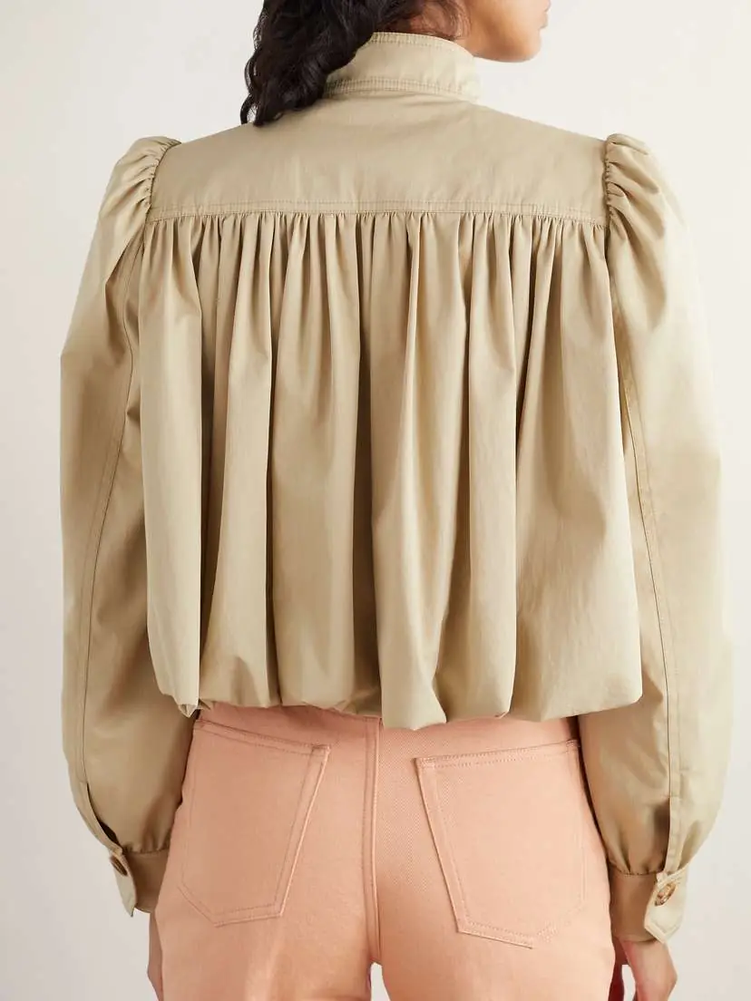 Chloé Gathered Cotton-twill Jacket | Thumbnail 4
