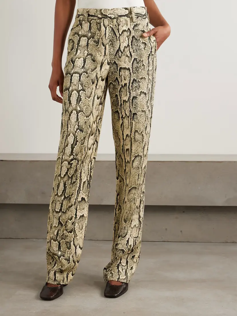 Dries Van Noten Snake-print Jersey Straight-leg Pants | Thumbnail 3