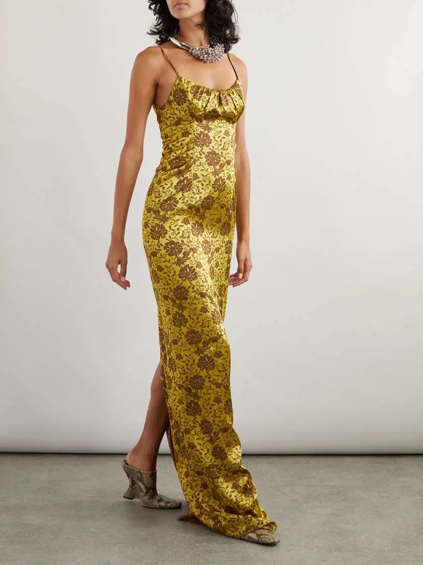 Dries Van Noten Gathered Floral-brocade Gown | Thumbnail 2 Dries Van Noten Gathered Floral-brocade Gown | Thumbnail 2